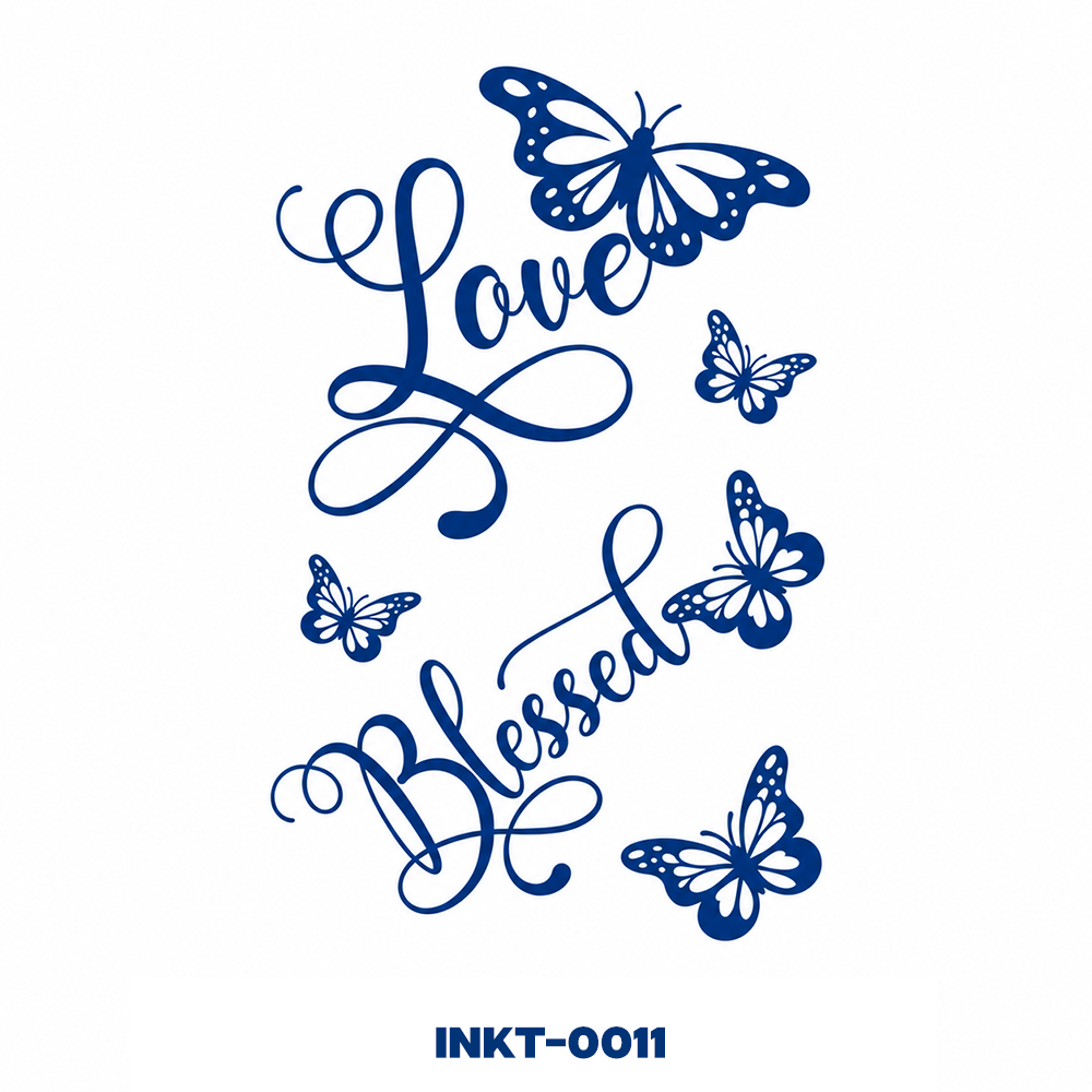INKT-0011 Butterfly Calligraphy