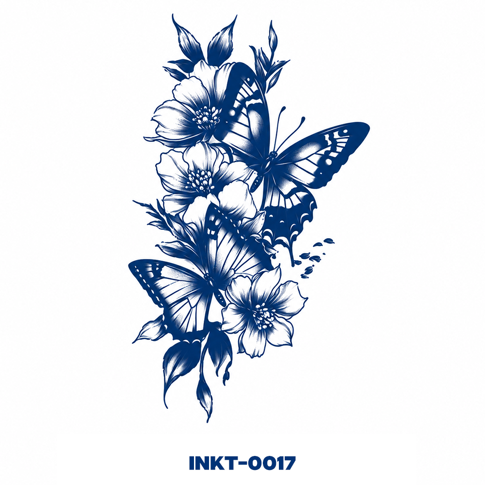 INKT-0017 Floral Butterly