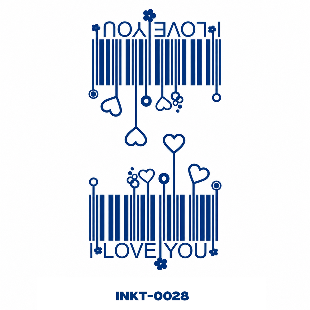 INKT-0028 I Love You Barcodes